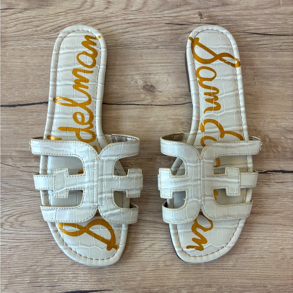 SAM EDELMAN Leather Bay Slide Sandals